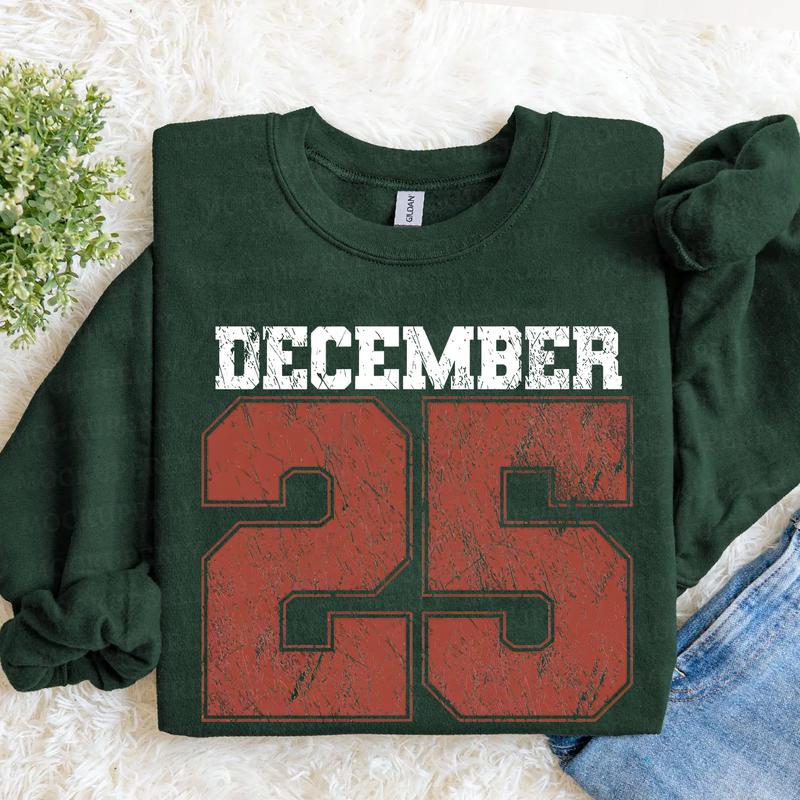 December 25 Retro Christmas Crewneck Sweatshirt