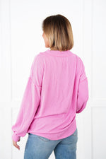 Women's Ribbed Long Sleeve V-Neck Pullover Tops