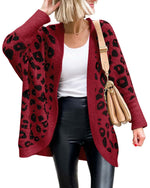 Women's Leopard Print Long Sleeve Cardigan Jacket