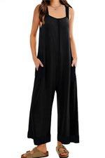 Women's Waffle Knit Wide Leg Jumpsuits