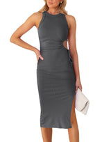 Summer Sleeveless Bodycon Midi Dress