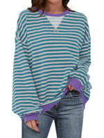 Women's Striped Oversized Sweatshirt