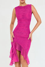 Sleeveless Ruffle Midi Dress