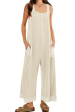 Women's Waffle Knit Wide Leg Jumpsuits