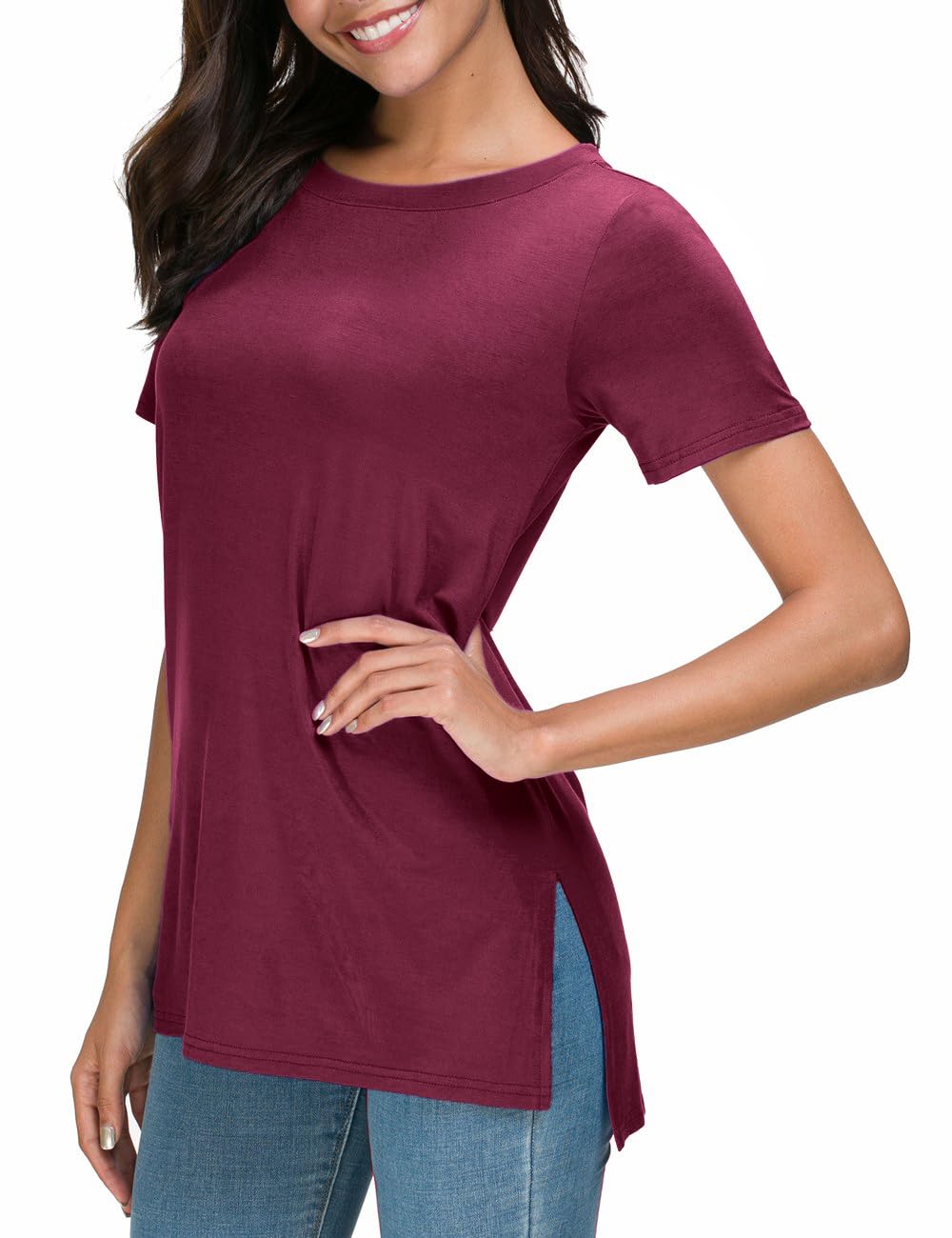 Women's Summer Casual Side Slit T-Shirt
