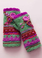 Floral Knitted Casual Warm Gloves
