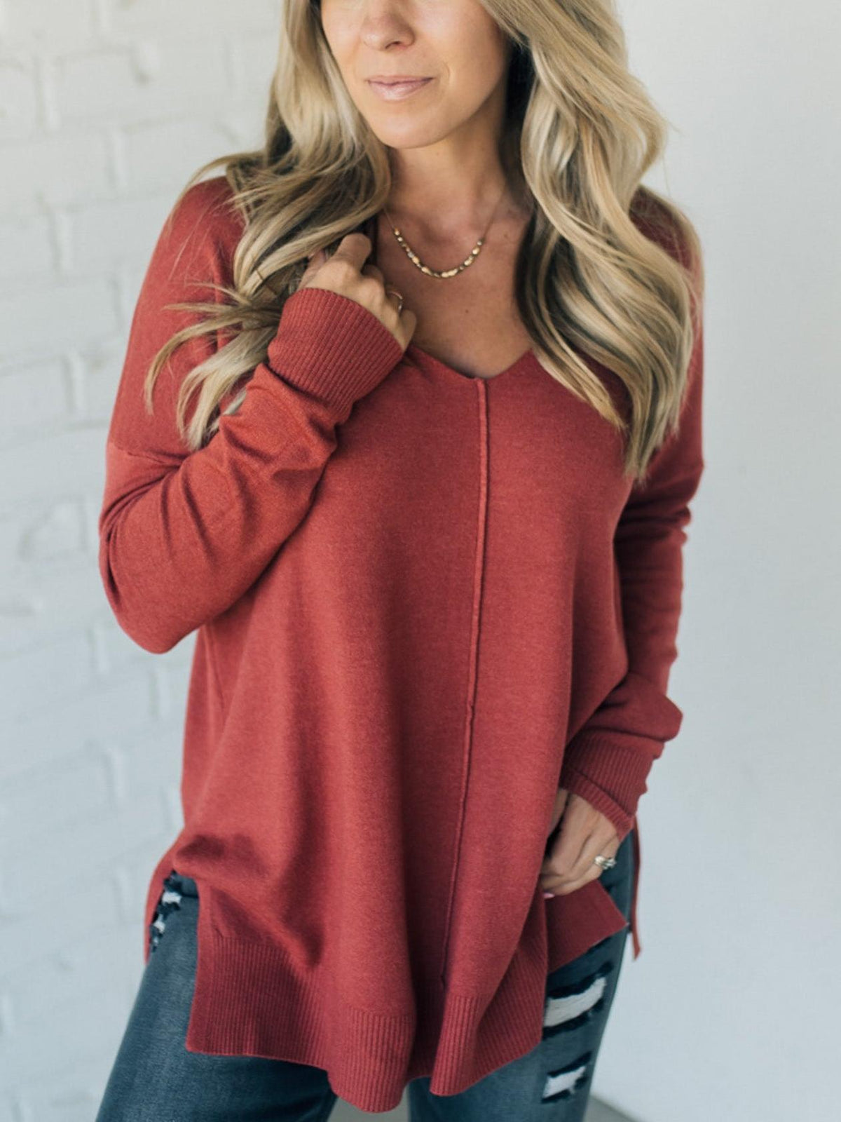 Women's Ultra Soft Seam Front Sweater