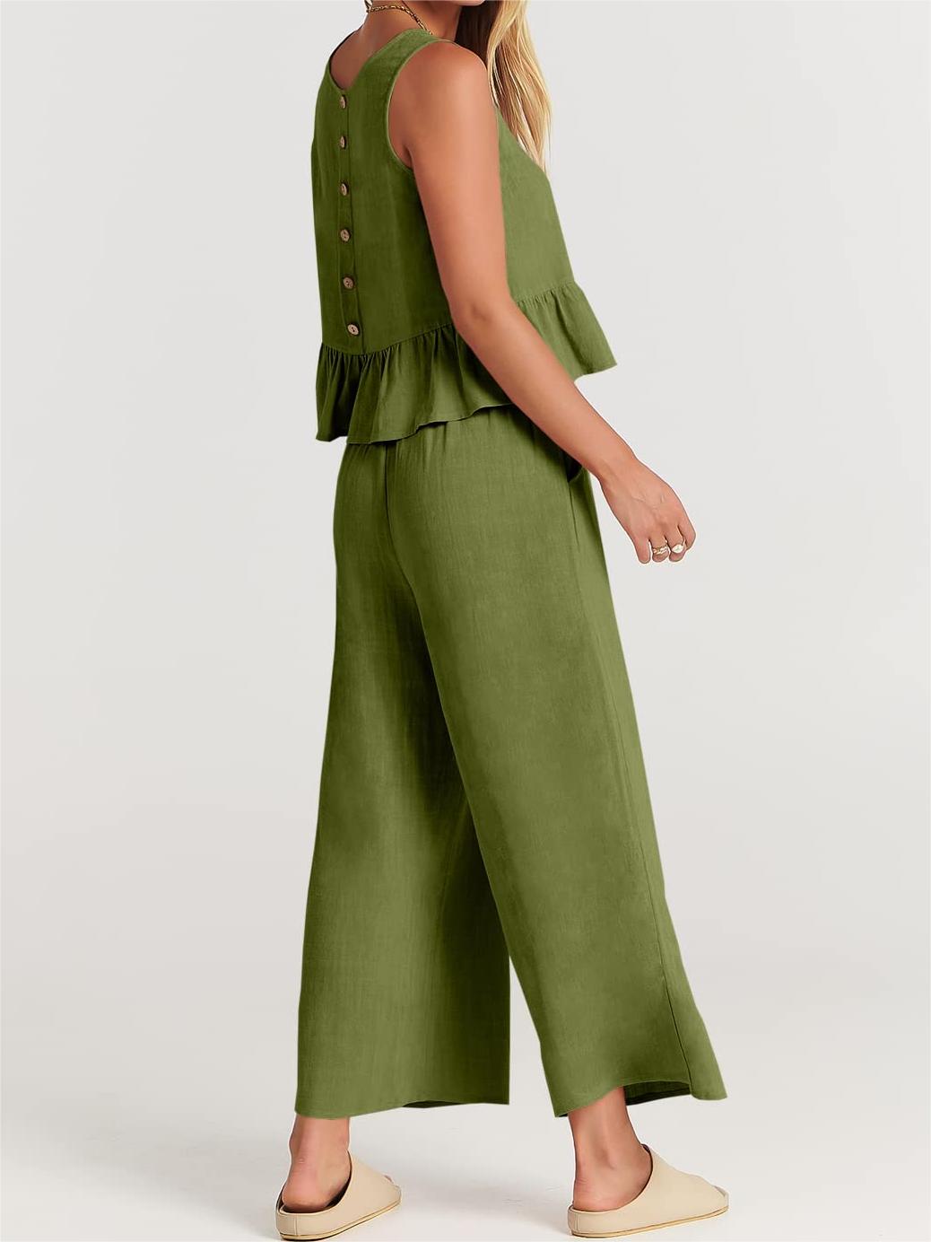 Women's Casual 2 Piece Outfit with Pockets