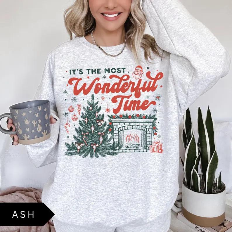 It's the Most Wonderful Time' Vintage Christmas Sweatshirt