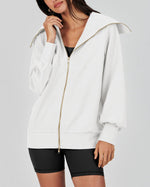 Women's Oversized Zip Up Sweatshirt