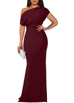 Women's Elegant Off Shoulder Bodycon Party Evening Dress
