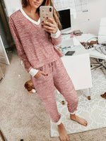 Women's Striped Lounge Pajamas Set