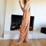 Women's Wide Leg Jumpsuit with Pockets