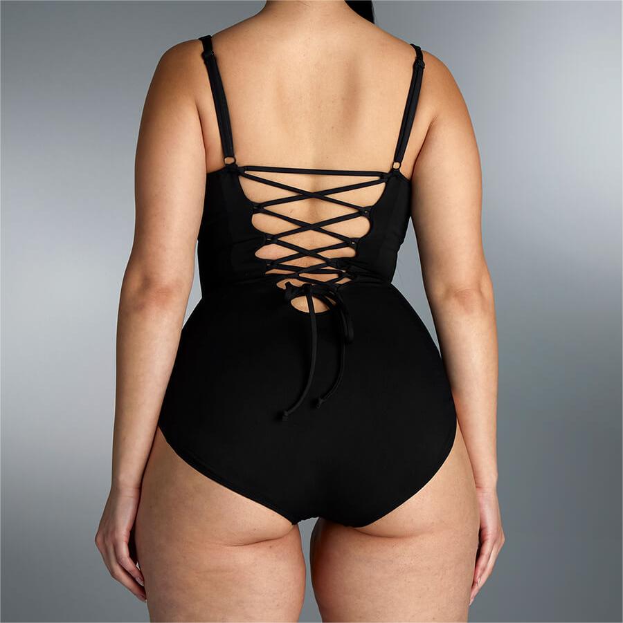Drawstring Shapewear Swimsuit - XS-4XL