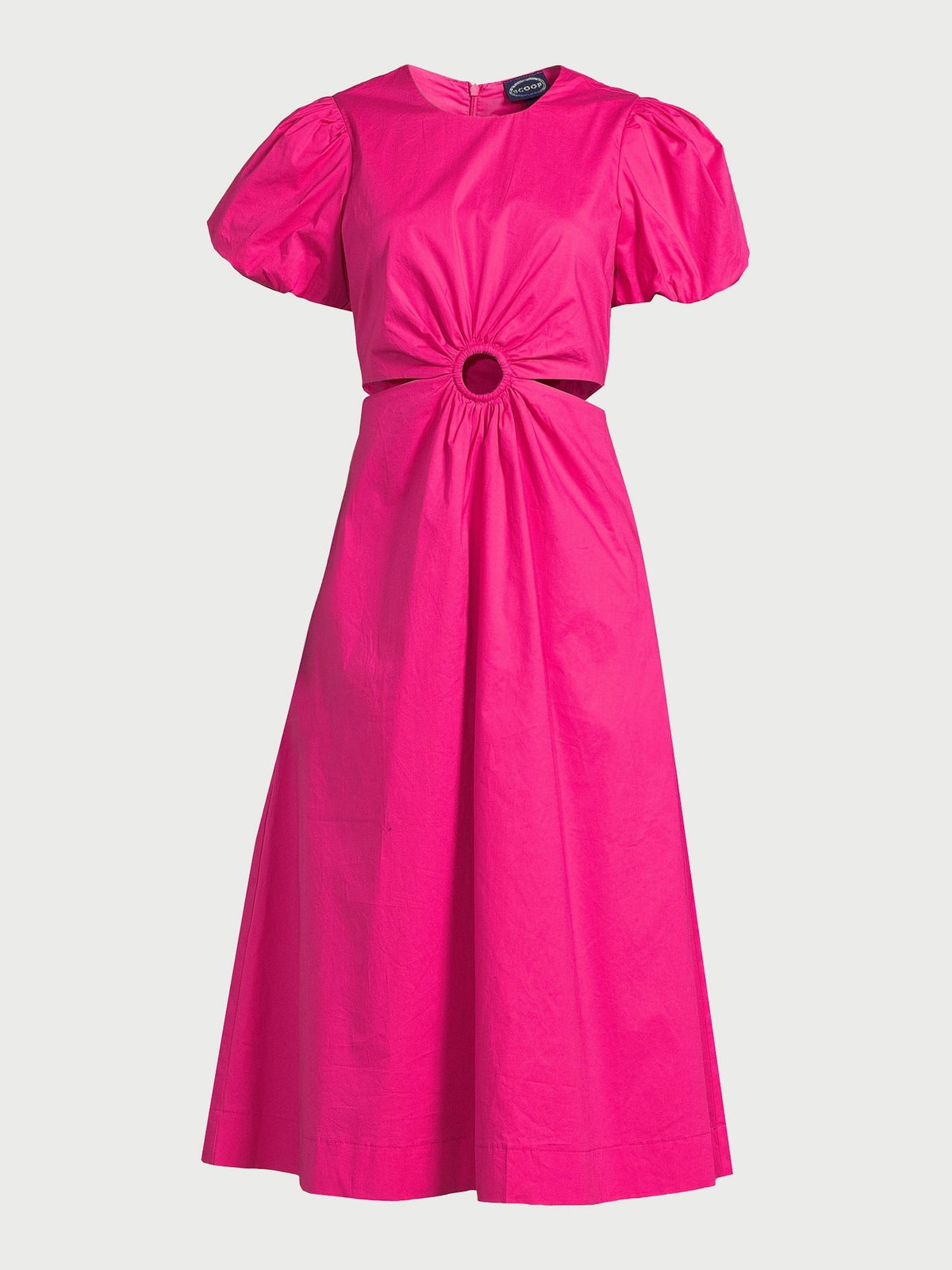 Bubble Sleeve Cutout Dress