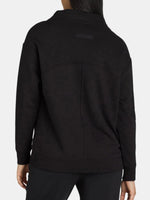 Women's Quarter Zip Side Slit Zipper Pullover