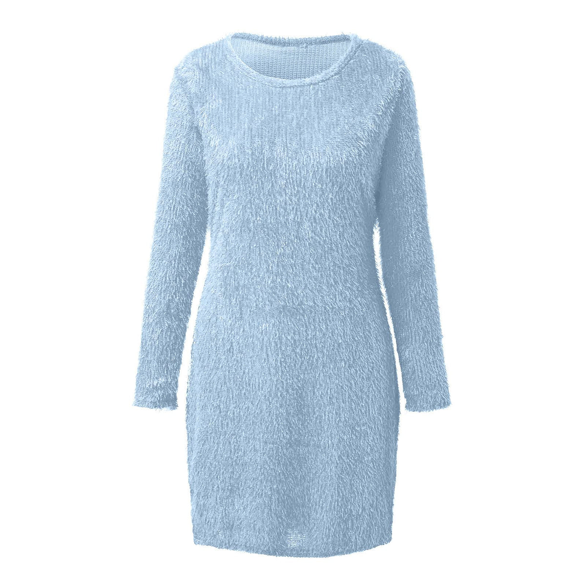 Women's Fashion Plush Sexy Waist Hugging Long-Sleeved Dress