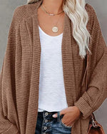 Women's Batwing Sleeve Open Front Longline Coat