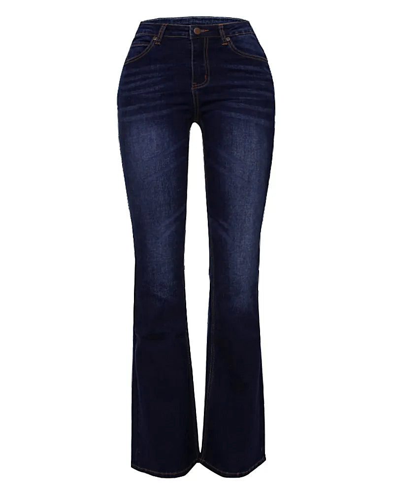 Vintage Mid Waist Flare Jeans