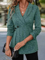 Casual Plain Long Sleeve Tops