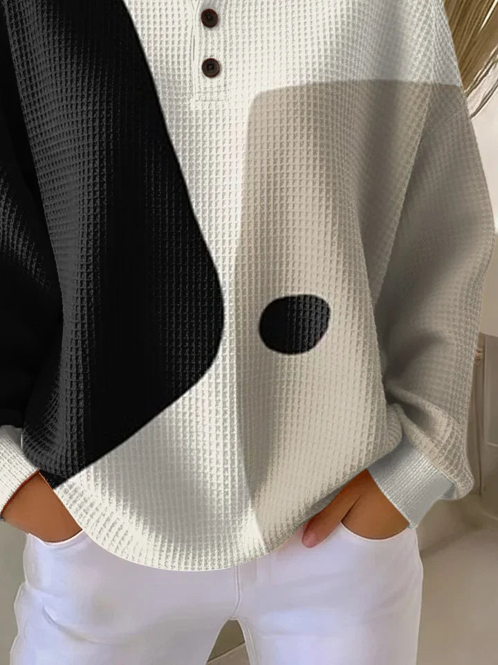 Casual Crew Neck Abstract Sweatshirt Printing