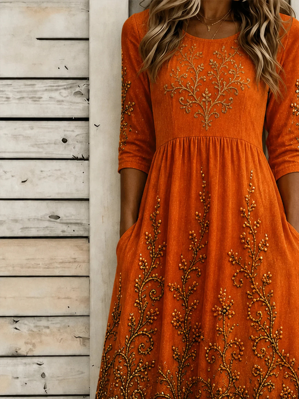 Women Halloween Summer Dress Crew Neck Half Sleeve A-Line Dress