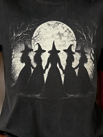 Casual Halloween Crew Neck Short Sleeve T-shirt