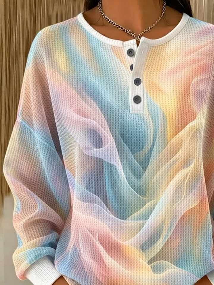 Casual Abstract Crew Neck Long Sleeve Sweatshirt