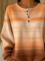 Casual Abstract Crew Neck Long Sleeve Sweatshirt