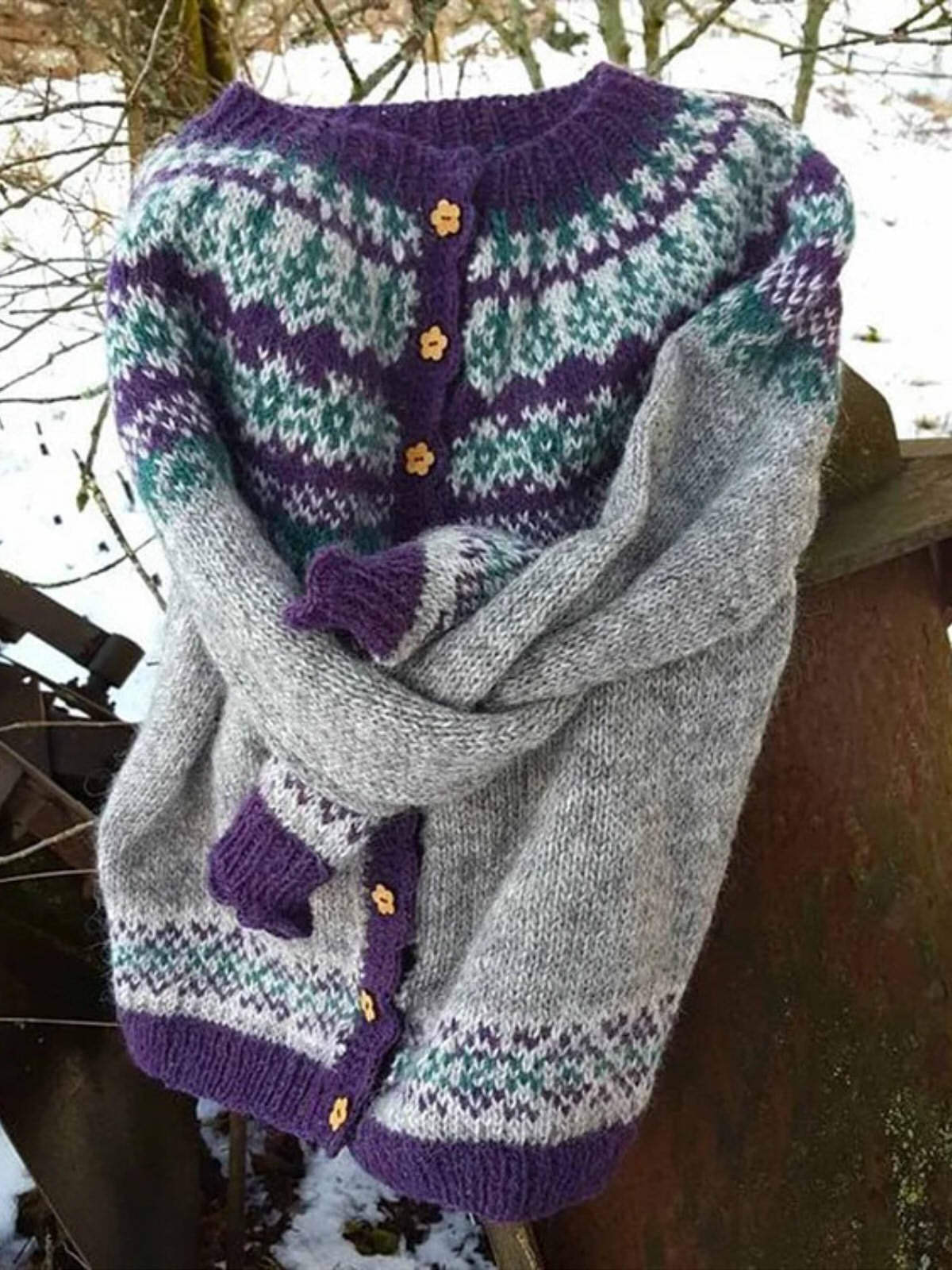 Vintage Button Down Cozy Sweater Cardigan