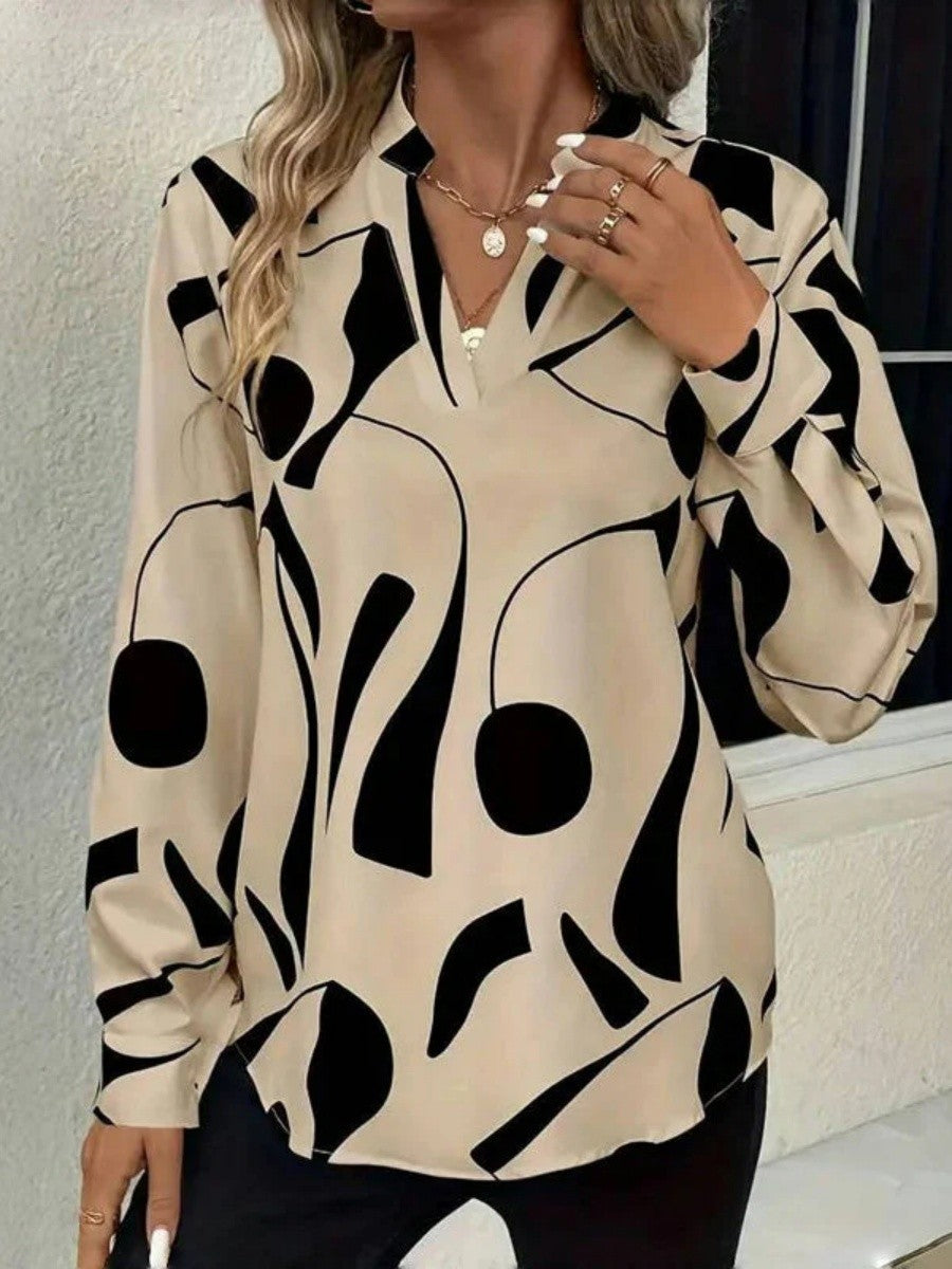 Classic Vintage Printed Blouse