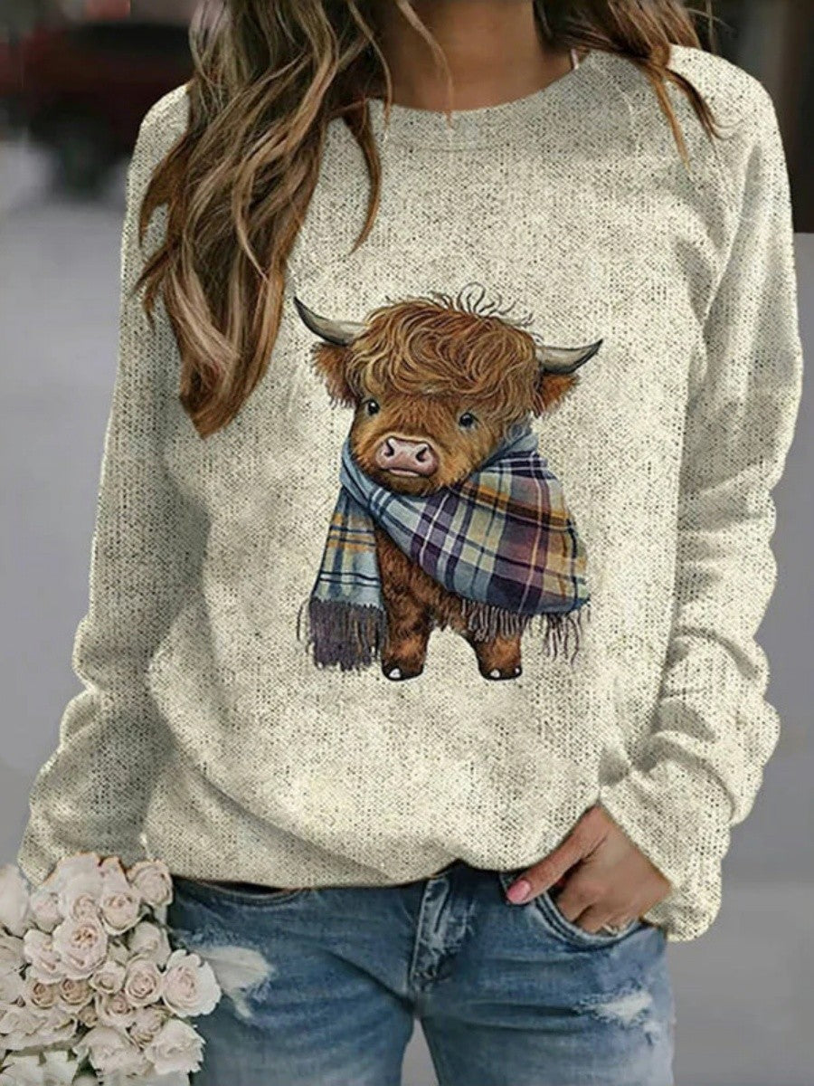 Creative Animal Print Cozy Sweatshirt