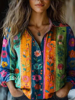 Classic Floral Print Blouse