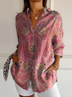 Ethnic Inspired Vintage Print Blouse
