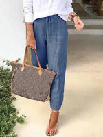 Casual Solid Color Trousers