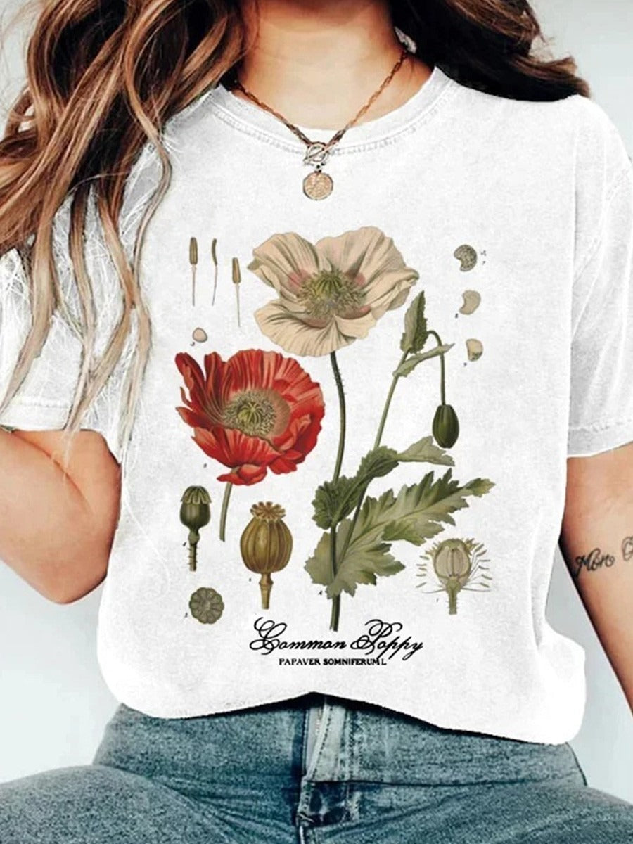 Retro Printed Casual T-shirt