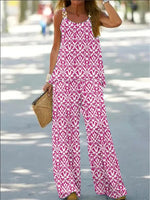 Ethnic Sleeveless Spaghetti Strap Casual Grommet Two-Piece Set