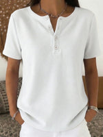 Cozy Half Sleeve Cotton Casual T-shirt