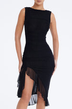 Sleeveless Ruffle Midi Dress