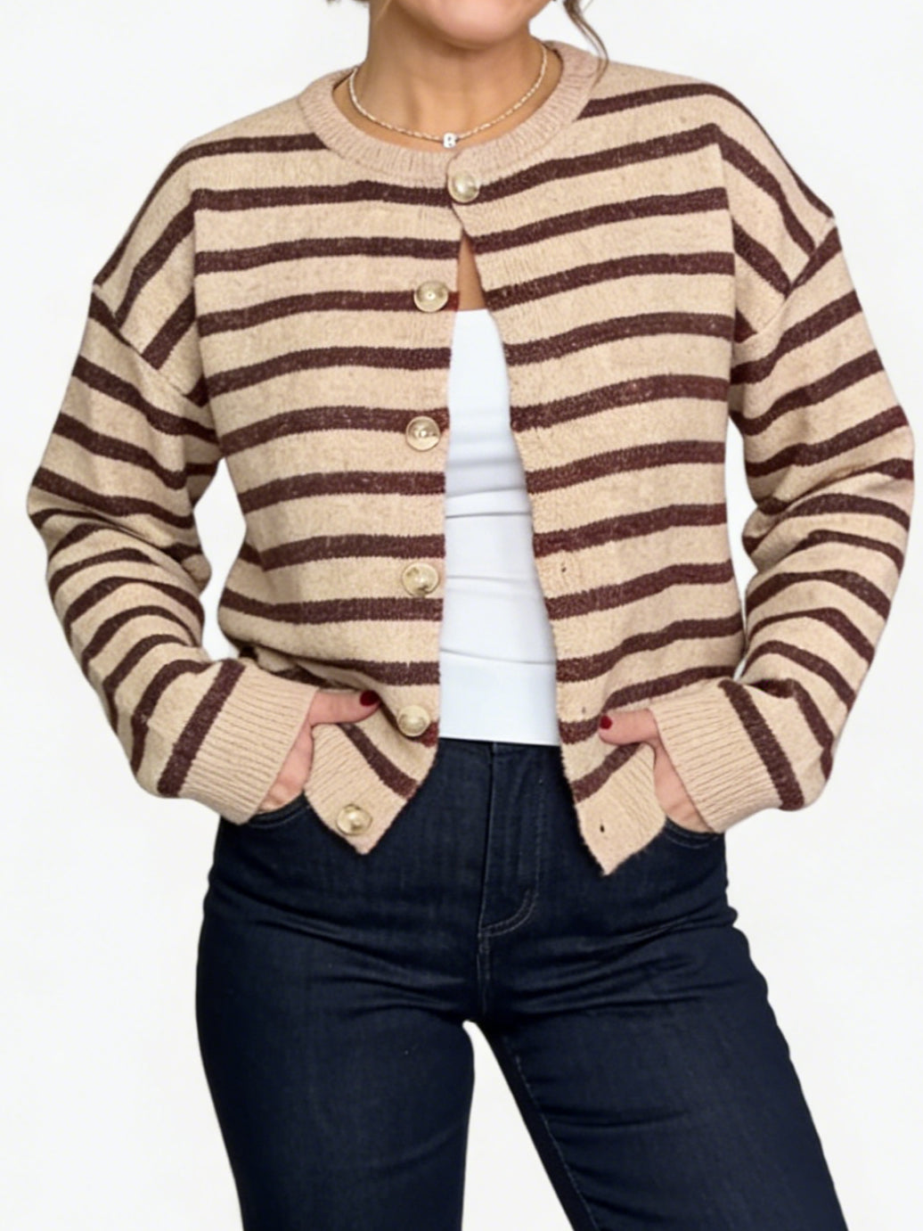 Women's Striped Cardigan