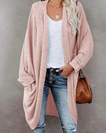 Women's Batwing Sleeve Open Front Longline Coat