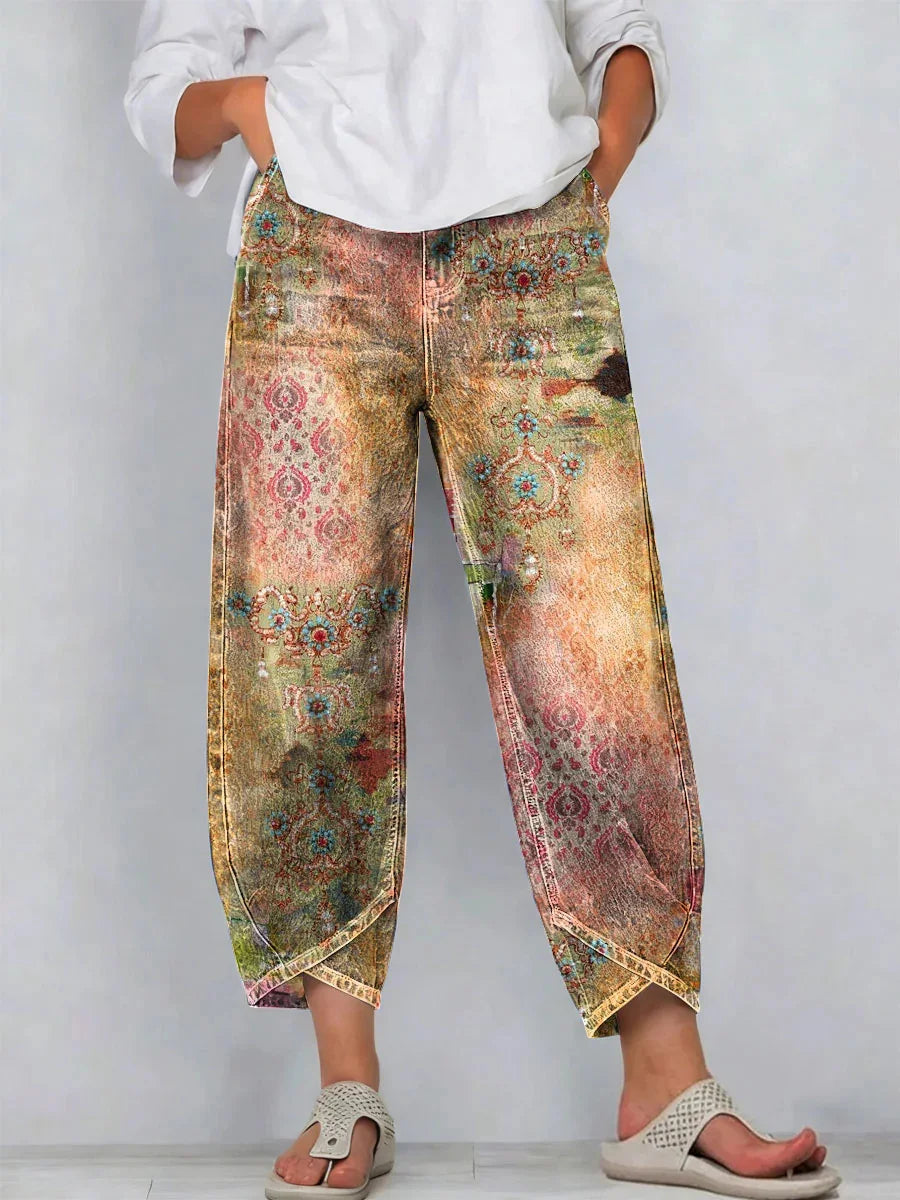 Women's Casual Floral Printed Loose Pants