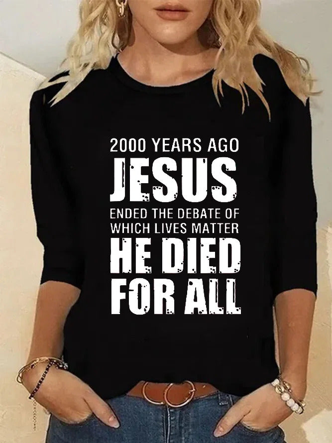 Letter Print Crew Neck Long Sleeves Sweatshirt