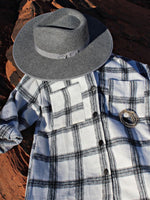 Plaid Print Lapel Buttons Long Sleeves Shirts Jacket