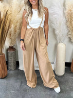 Soft Loose Solid Color Wide Leg Jumpsuit