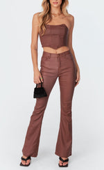 Faux Leather Flare Pants