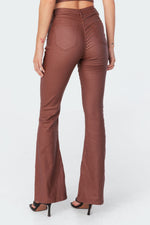 Faux Leather Flare Pants