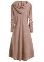 Hooded High Low Drop Shoulder Longline Sweater