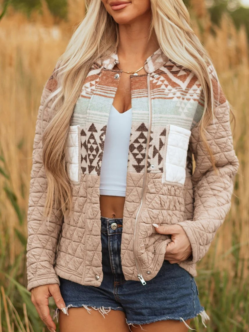 Women's Vintage Patchwork Tribal Quilted Coat