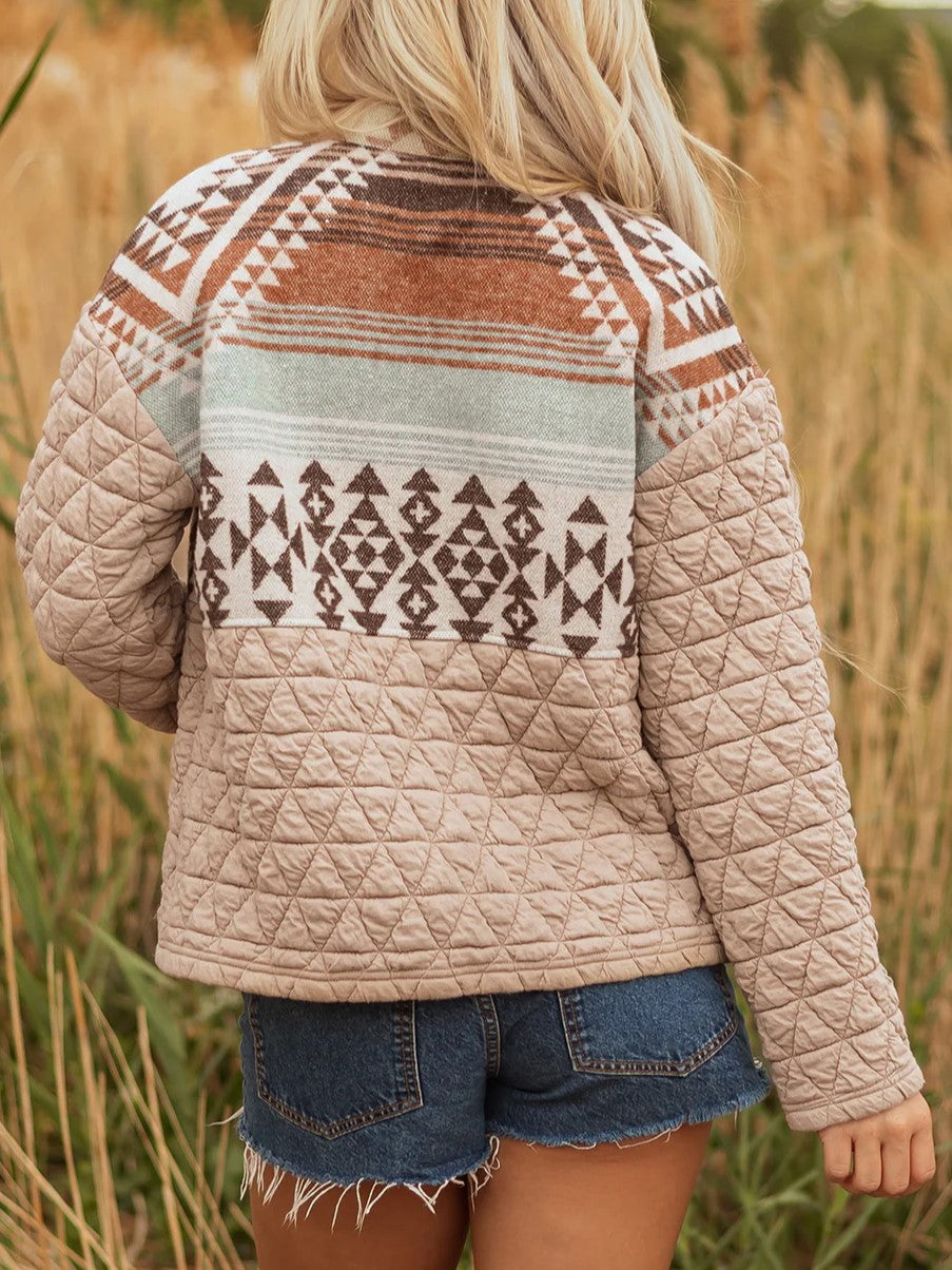 Women's Vintage Patchwork Tribal Quilted Coat